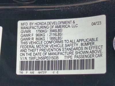 2023 Honda Civic Hatchback LX CVT