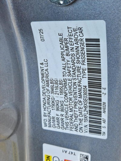 2025 Honda Civic Hatchback Sport CVT