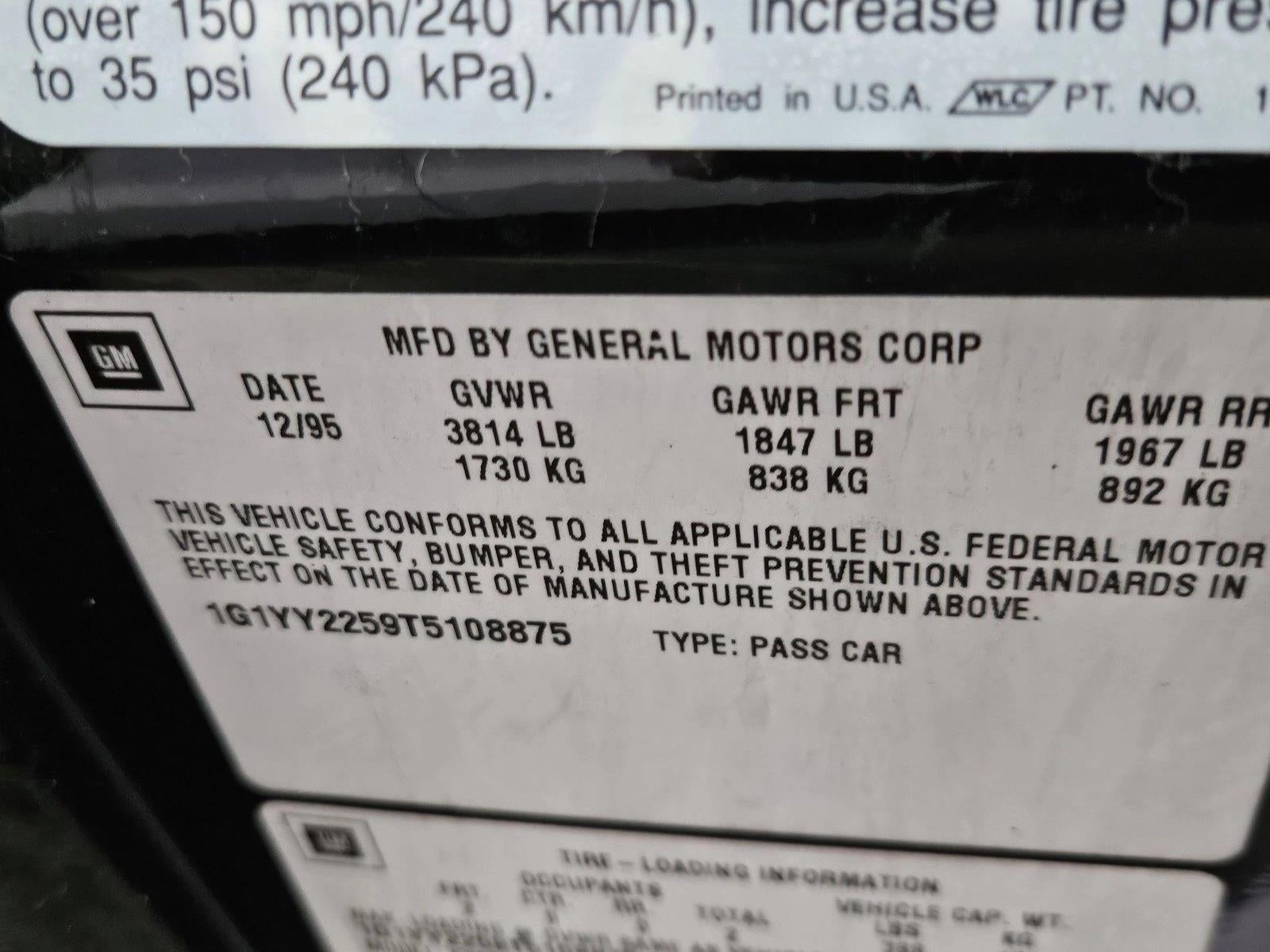 1996 Chevrolet Corvette Base