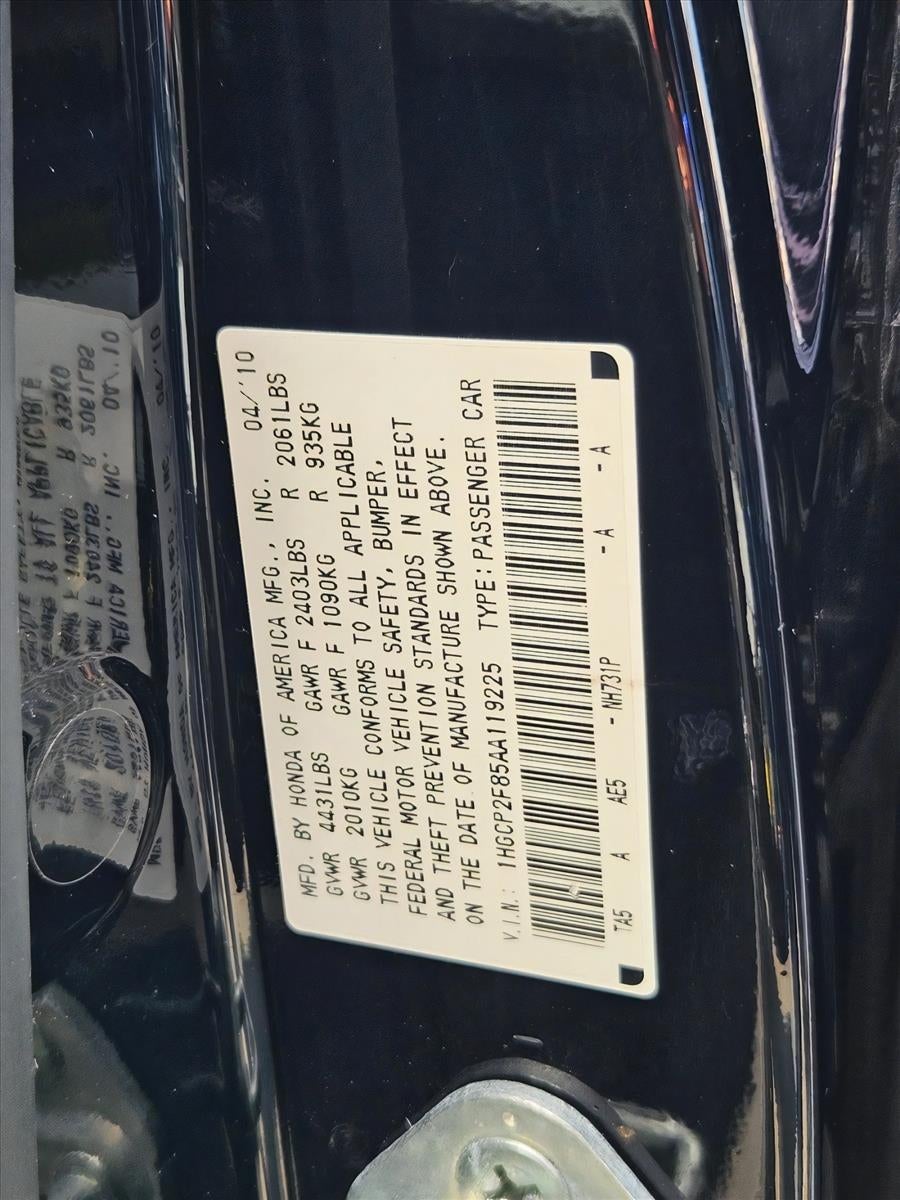 2010 Honda Accord Sedan EX-L Automatic