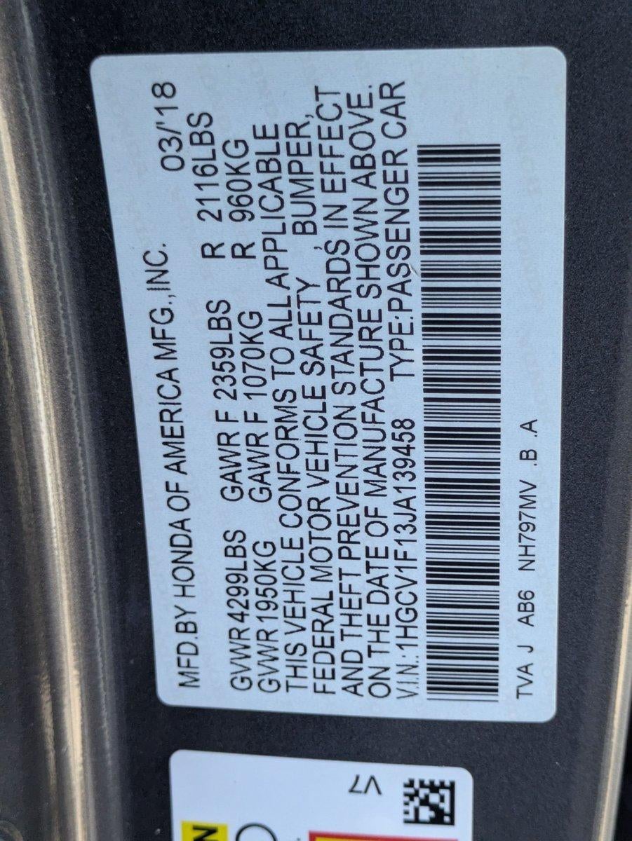 2018 Honda Accord Sedan LX CVT