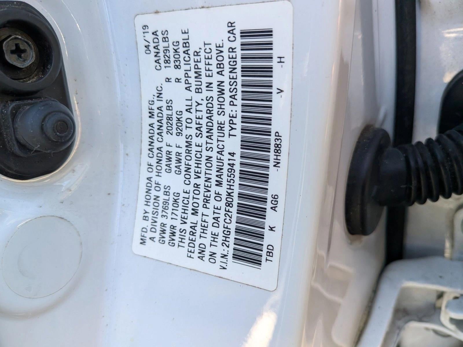 2019 Honda Civic Sedan Sport CVT