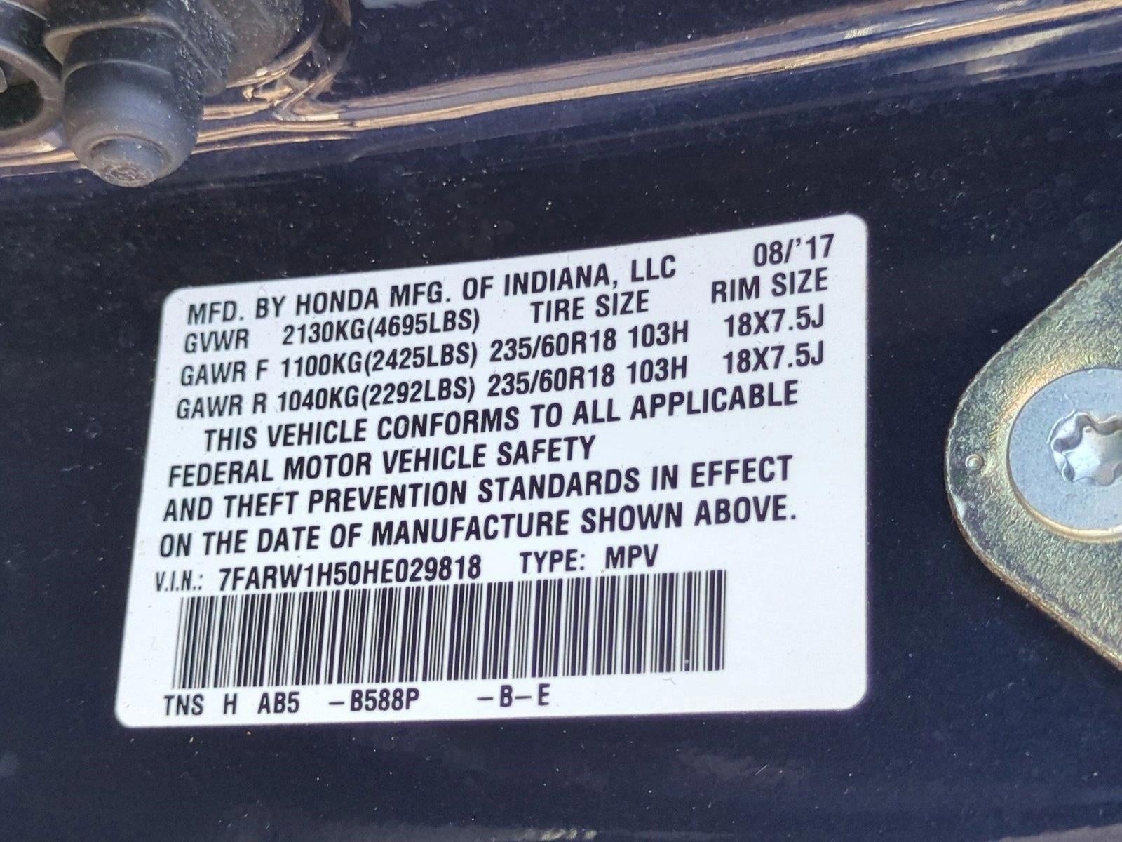 2017 Honda CR-V EX 2WD