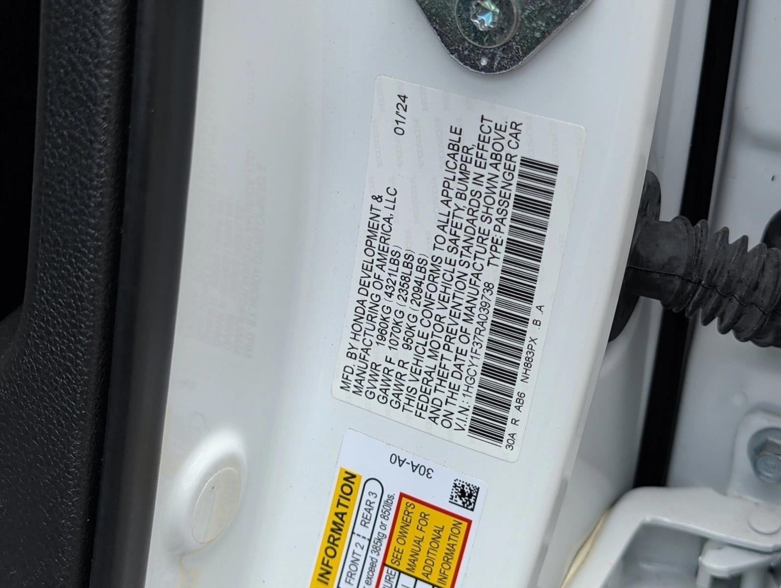 2024 Honda Accord Sedan EX CVT