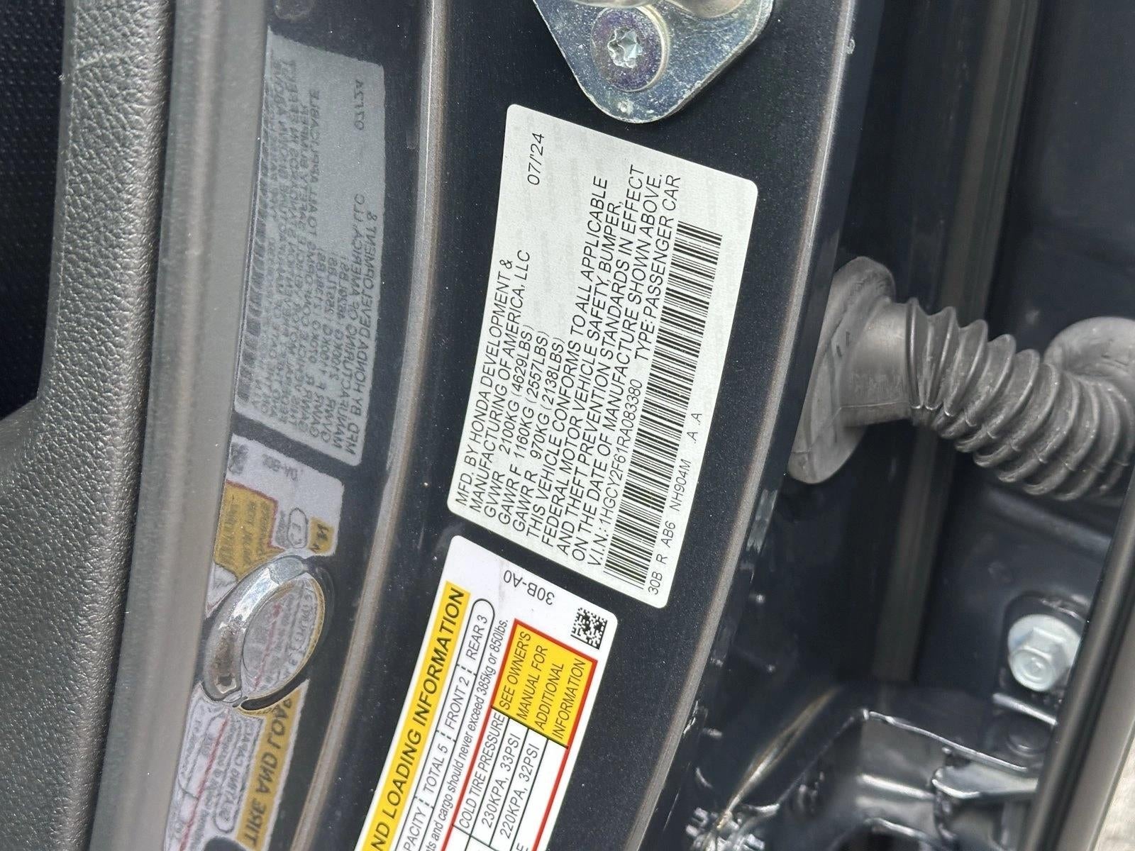 2024 Honda Accord Hybrid EX-L Sedan
