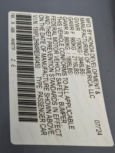 2024 Honda Civic Hatchback Sport CVT