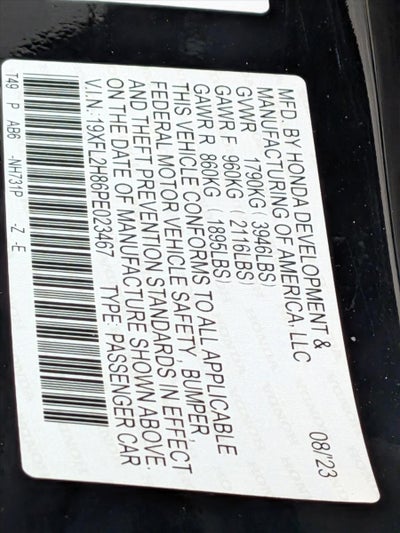 2023 Honda Civic Hatchback Sport CVT