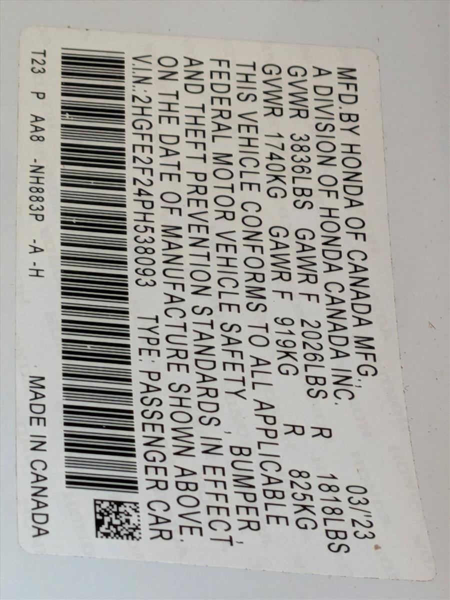 2023 Honda Civic Sedan LX CVT