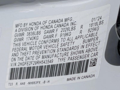 2024 Honda Civic Sedan LX CVT