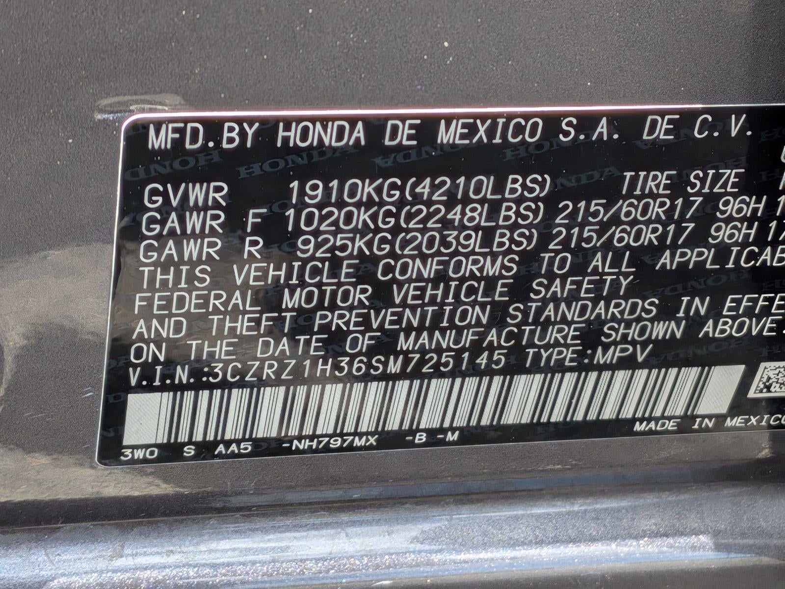 2025 Honda HR-V LX 2WD CVT