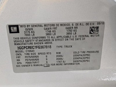 2015 Chevrolet Silverado 1500 Crew Cab Short Box 2-Wheel Drive LT