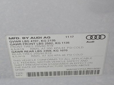 2018 Audi Q3 2.0 TFSI Sport Premium Plus FWD