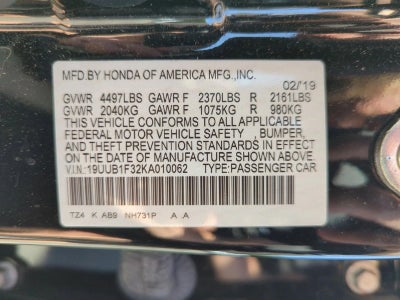 2019 Acura TLX 2.4L FWD