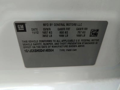 2013 Chevrolet Sonic Hatch LT Auto