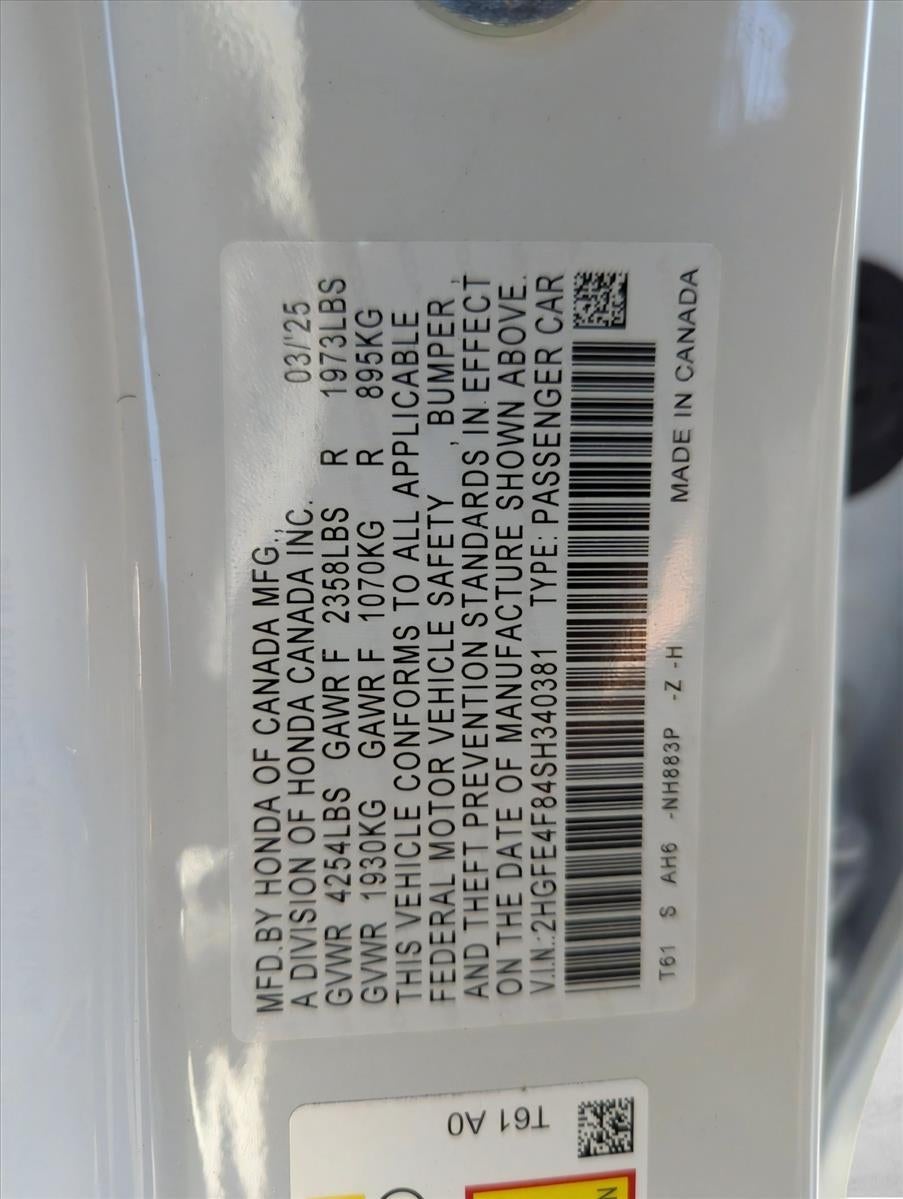 2025 Honda Civic Sedan Hybrid Sport CVT