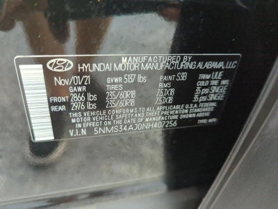 2022 Hyundai SANTA FE SEL FWD
