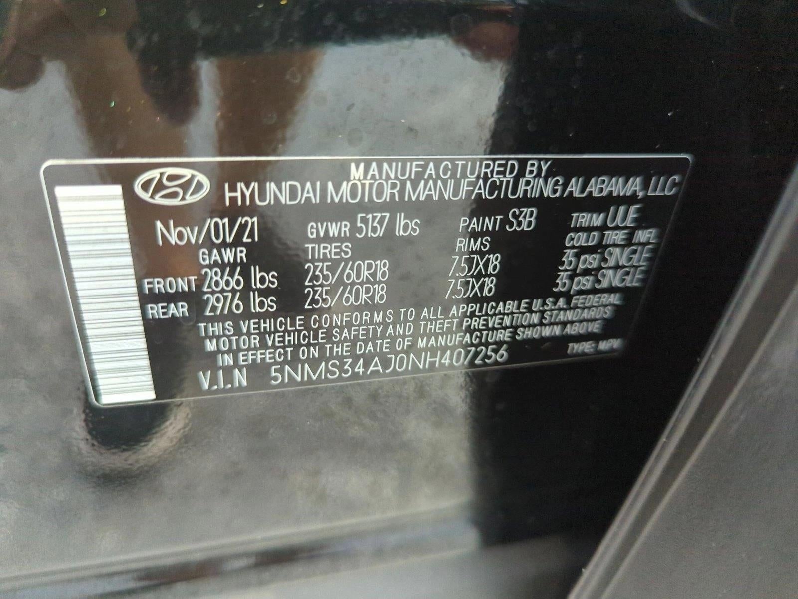 2022 Hyundai SANTA FE SEL FWD