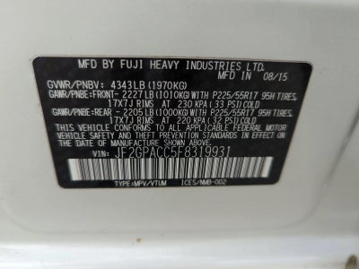 2015 Subaru XV Crosstrek 2.0i Premium CVT