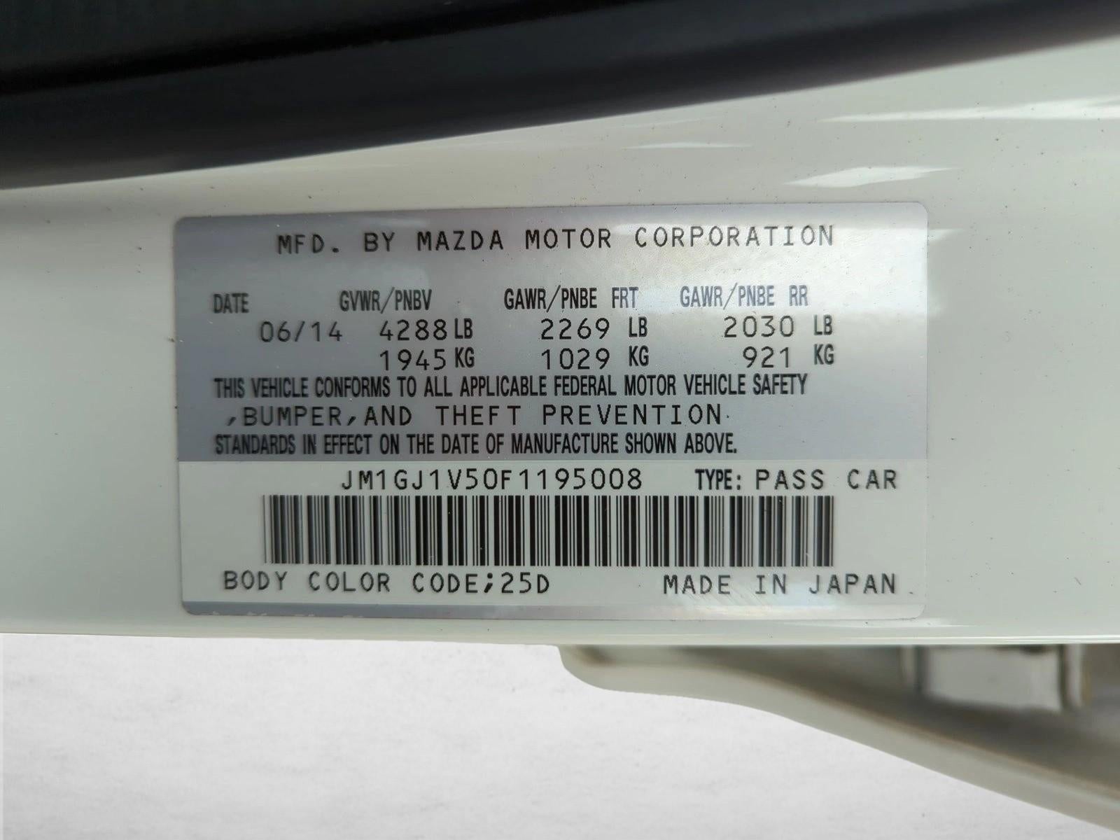 2015 Mazda Mazda6 4dr Sdn Auto i Touring