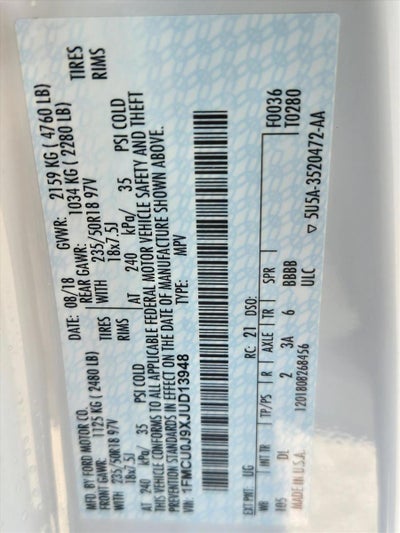 2018 Ford Escape Titanium FWD