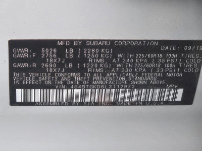 2020 Subaru Outback Onyx Edition XT CVT