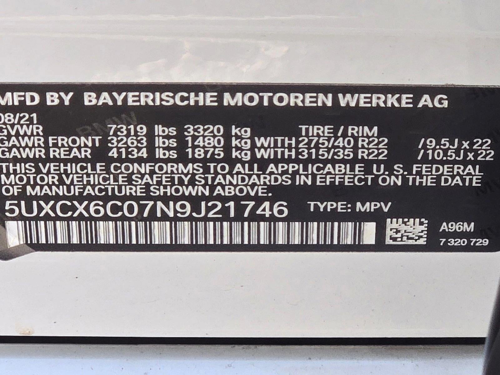 2022 BMW X7 M50i Sports Activity Vehicle