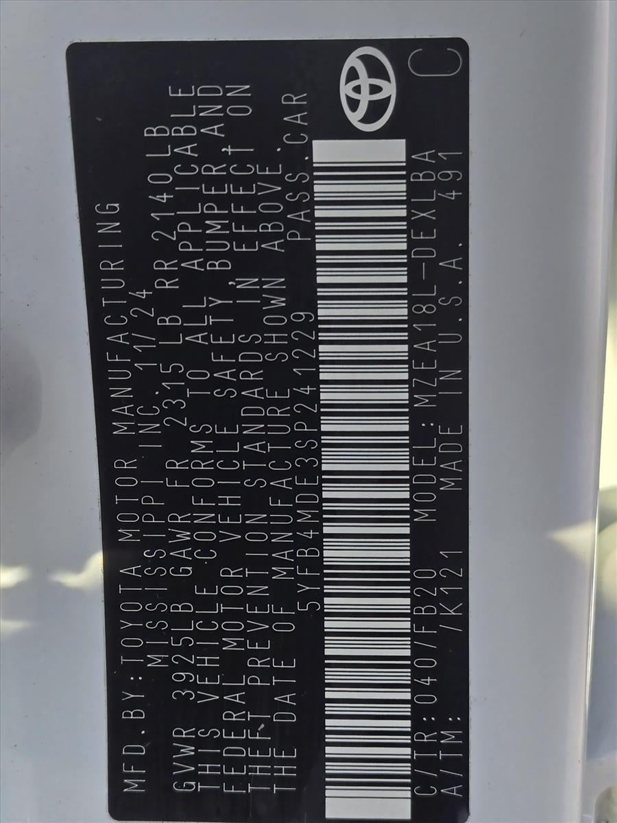 2025 Toyota Corolla LE CVT (Natl)