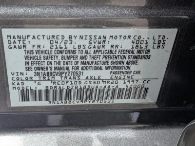 2023 Nissan Sentra SV CVT