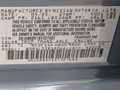 2025 Nissan Sentra SR CVT