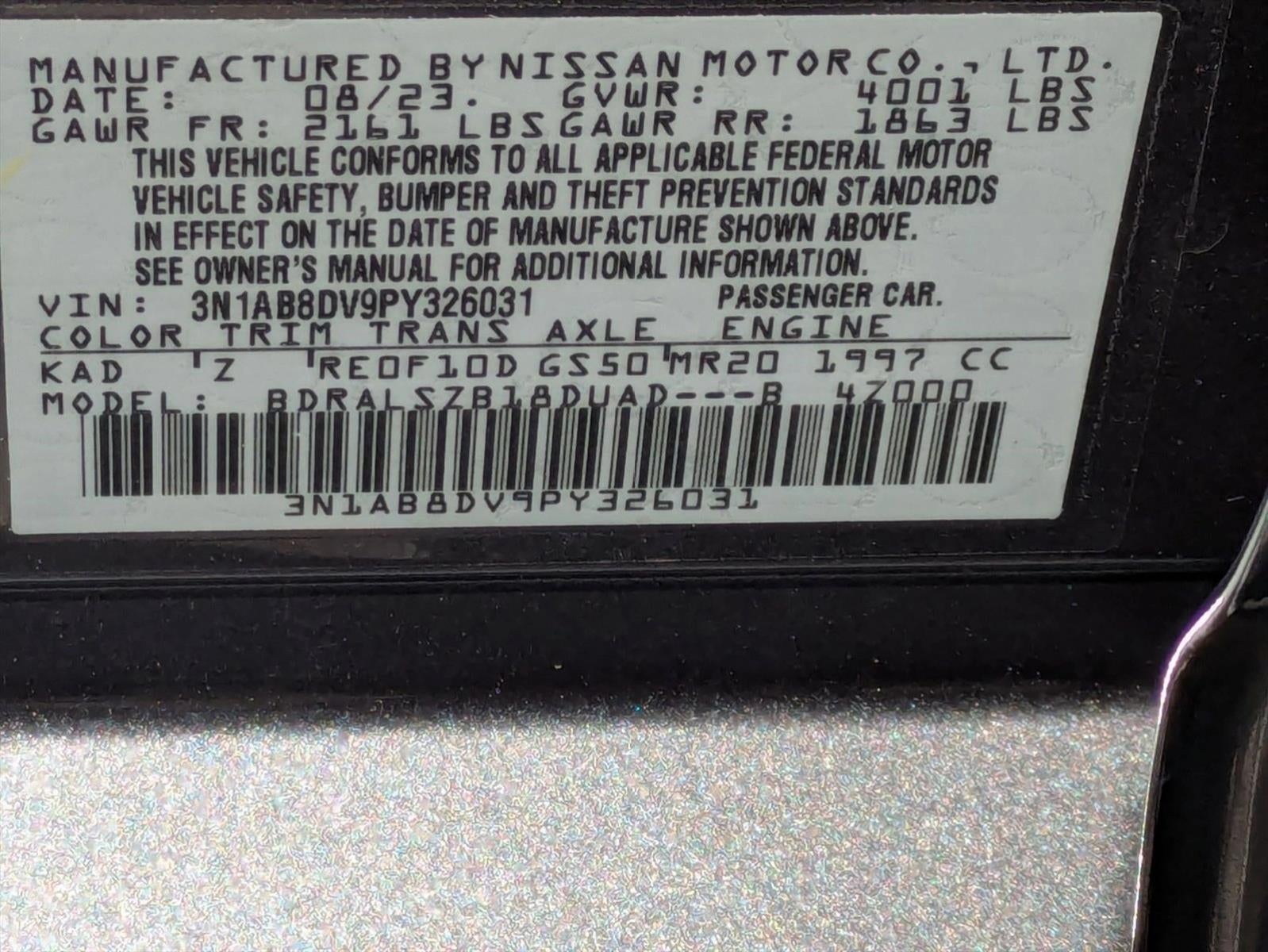 2023 Nissan Sentra SR CVT