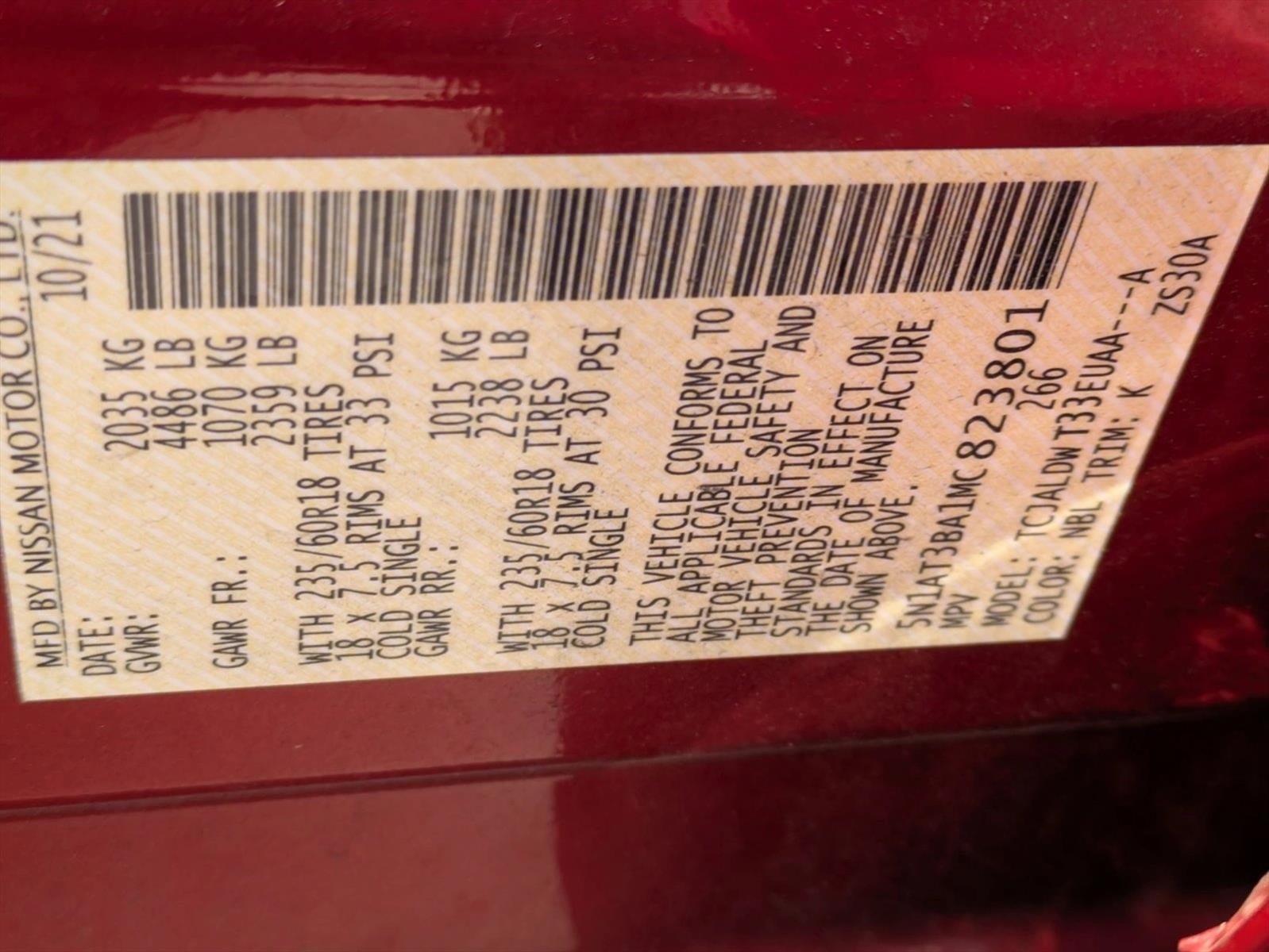 2021 Nissan Rogue FWD SV