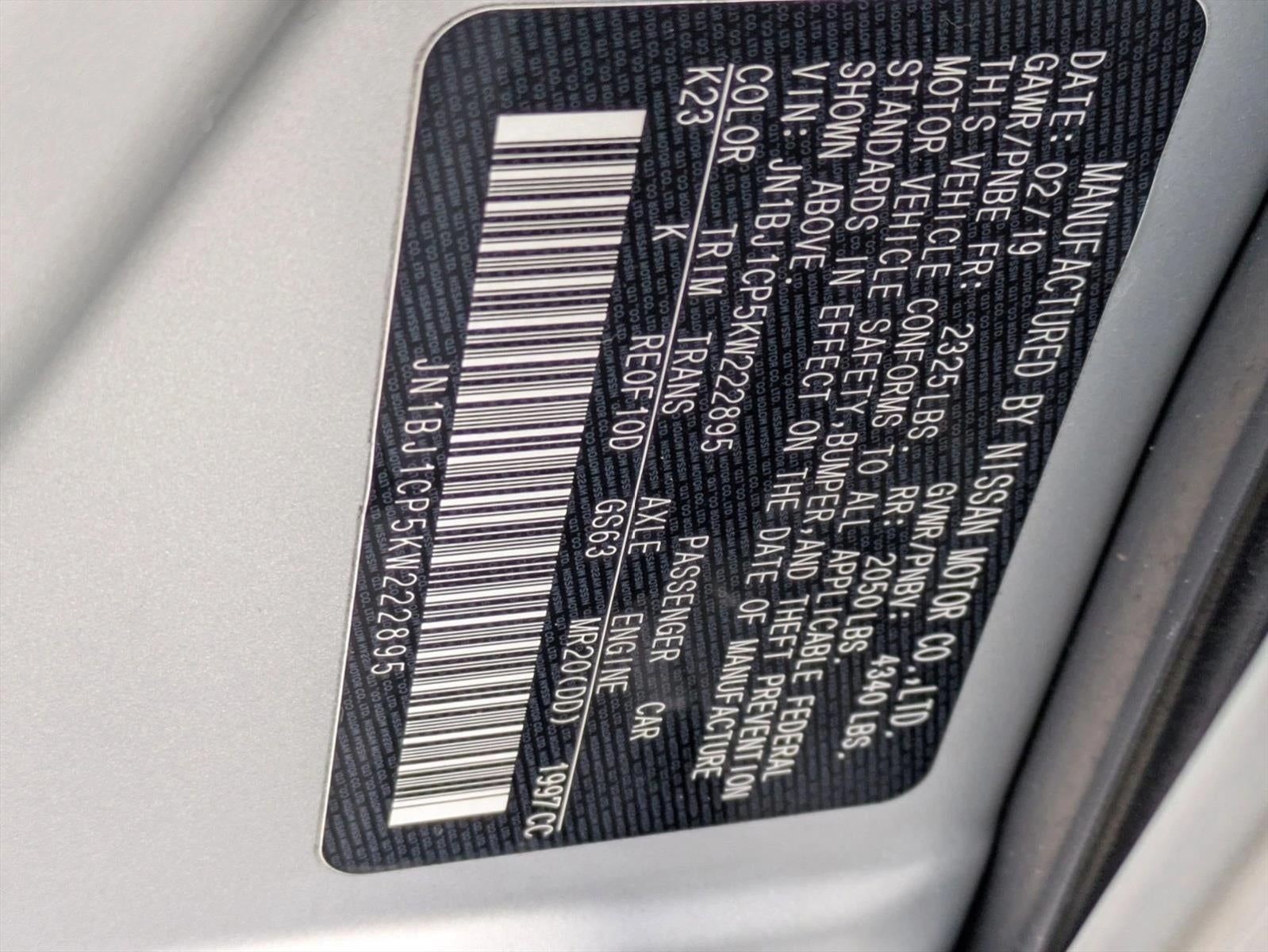 2019 Nissan Rogue Sport FWD SV