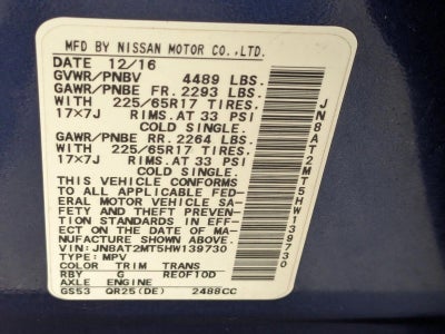 2017 Nissan Rogue FWD S