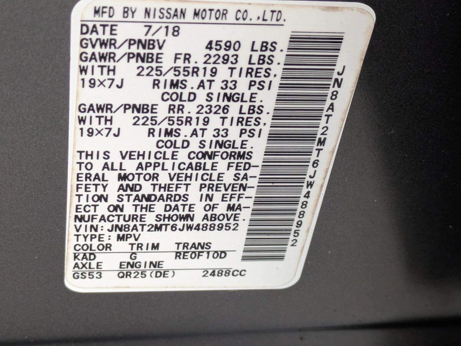 2018 Nissan Rogue FWD SL