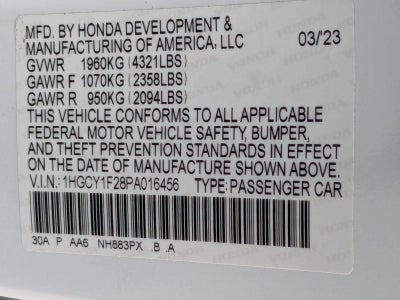 2023 Honda Accord Sedan LX CVT