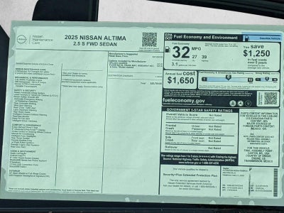 2025 Nissan Altima S FWD