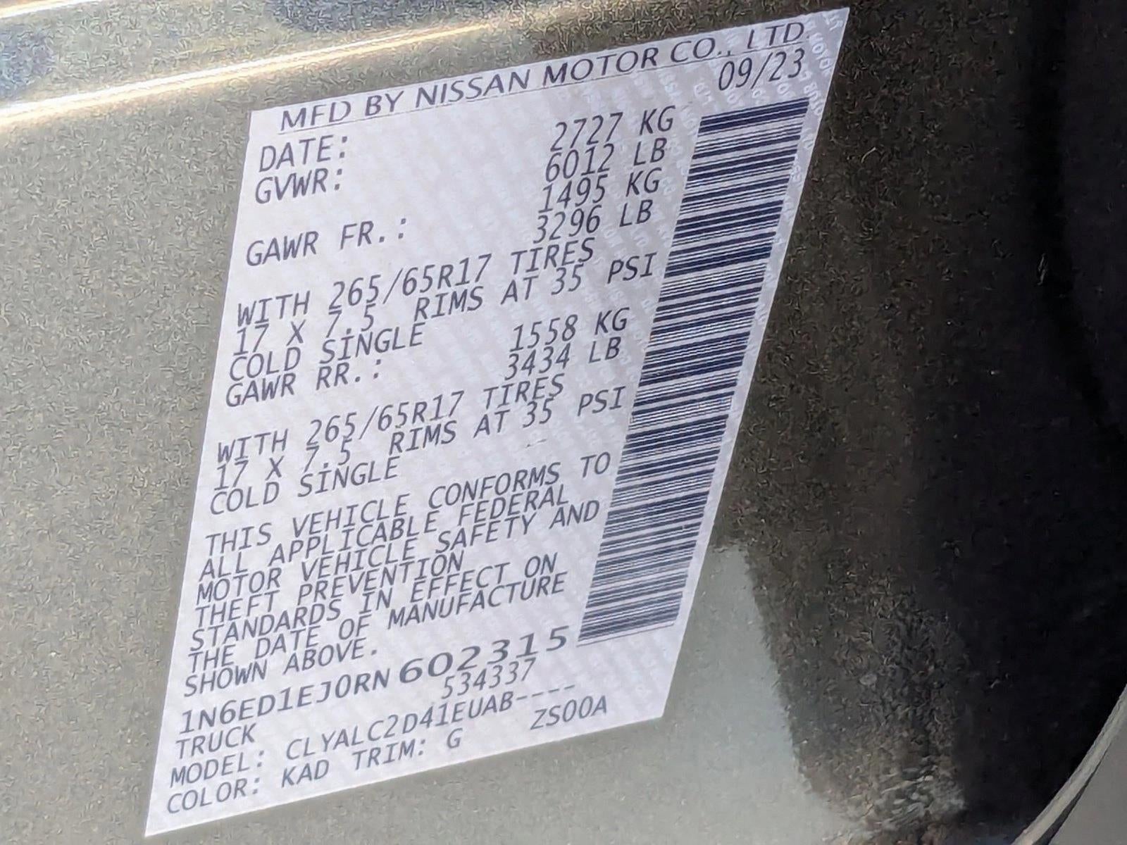 2024 Nissan Frontier Crew Cab 4x2 SV