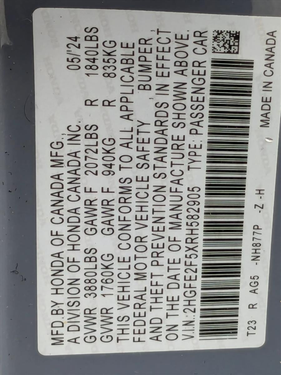 2024 Honda Civic Sedan Sport CVT