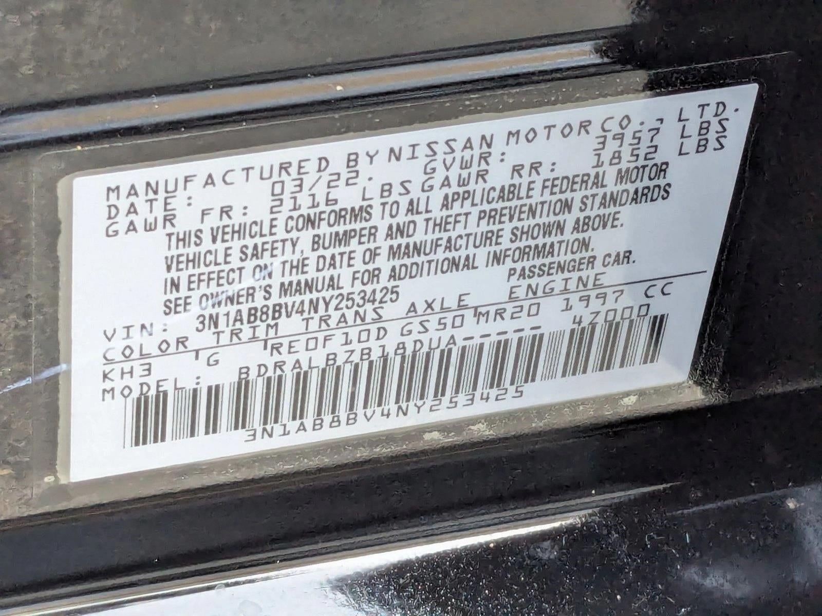 2022 Nissan Sentra S CVT