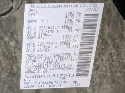 2020 Nissan Rogue FWD S