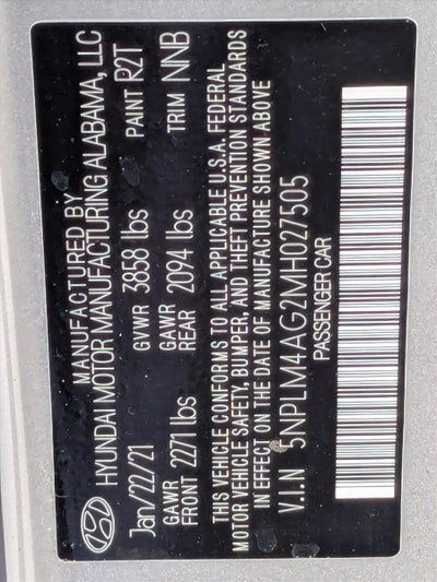 2021 Hyundai ELANTRA SEL IVT