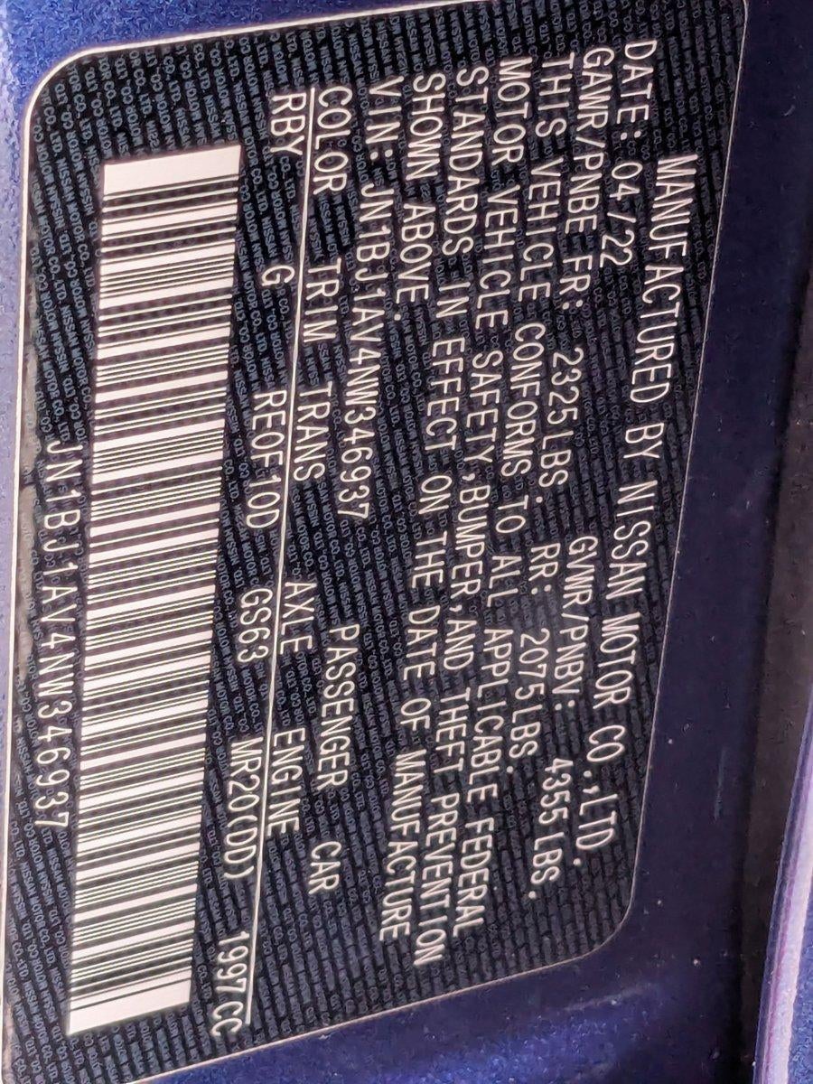 2022 Nissan Rogue Sport FWD S