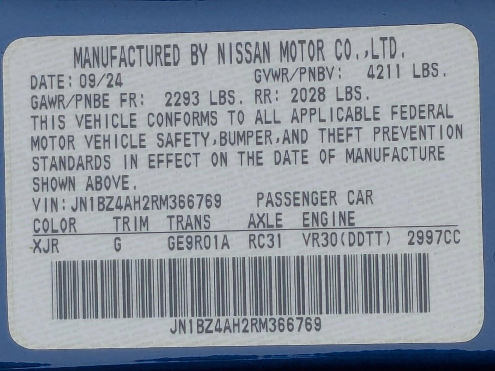 2024 Nissan Z Sport Auto