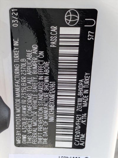 2021 Toyota C-HR LE FWD (Natl)