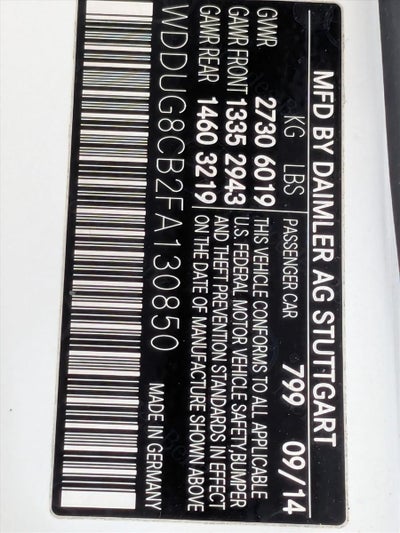 2015 Mercedes-Benz S-Class S 550 Sedan