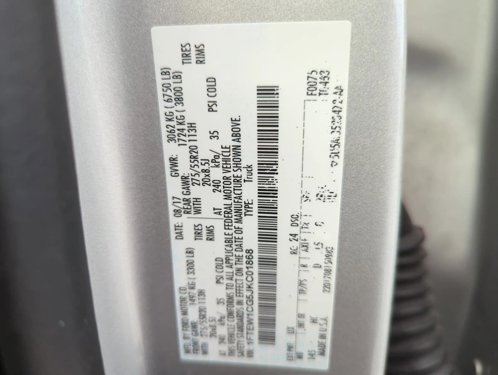 2018 Ford F-150 LARIAT 2WD SuperCrew 5.5' Box