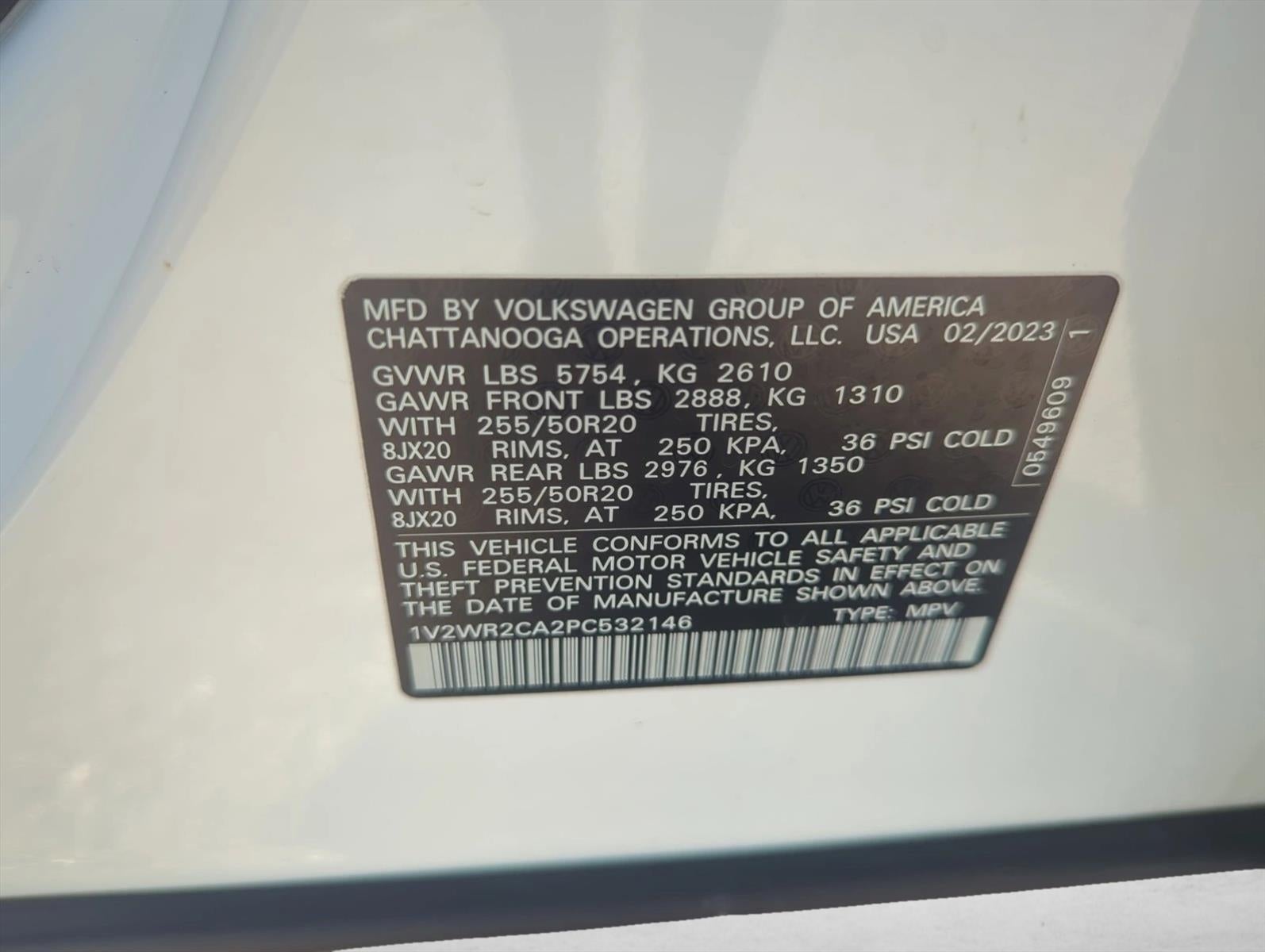 2023 Volkswagen Atlas 3.6L V6 SE w/Technology FWD