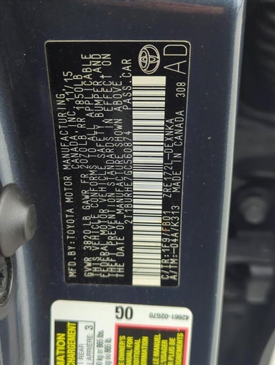 2016 Toyota Corolla 4dr Sdn CVT Auto LE (Natl)