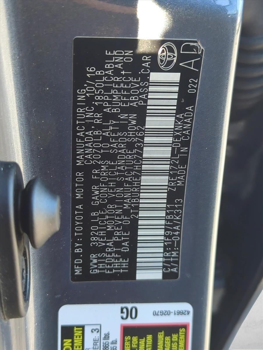 2017 Toyota Corolla L CVT (Natl)