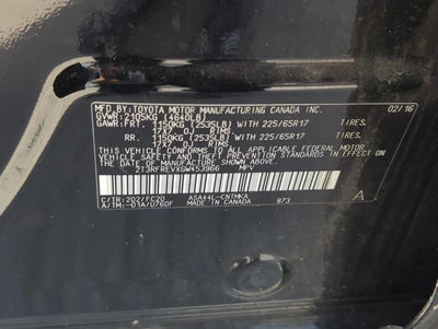 2016 Toyota RAV4 AWD 4dr XLE (Natl)